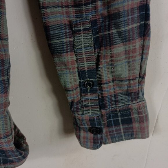 Lee Flannel Plaid Shirt Mens XL Green Grunge 90s Cabincore Workshirt Outdoor - Picture 5 of 7
